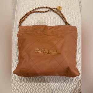 Chanel Soft Quilted Leather Tote – Camel with Gold Hardware